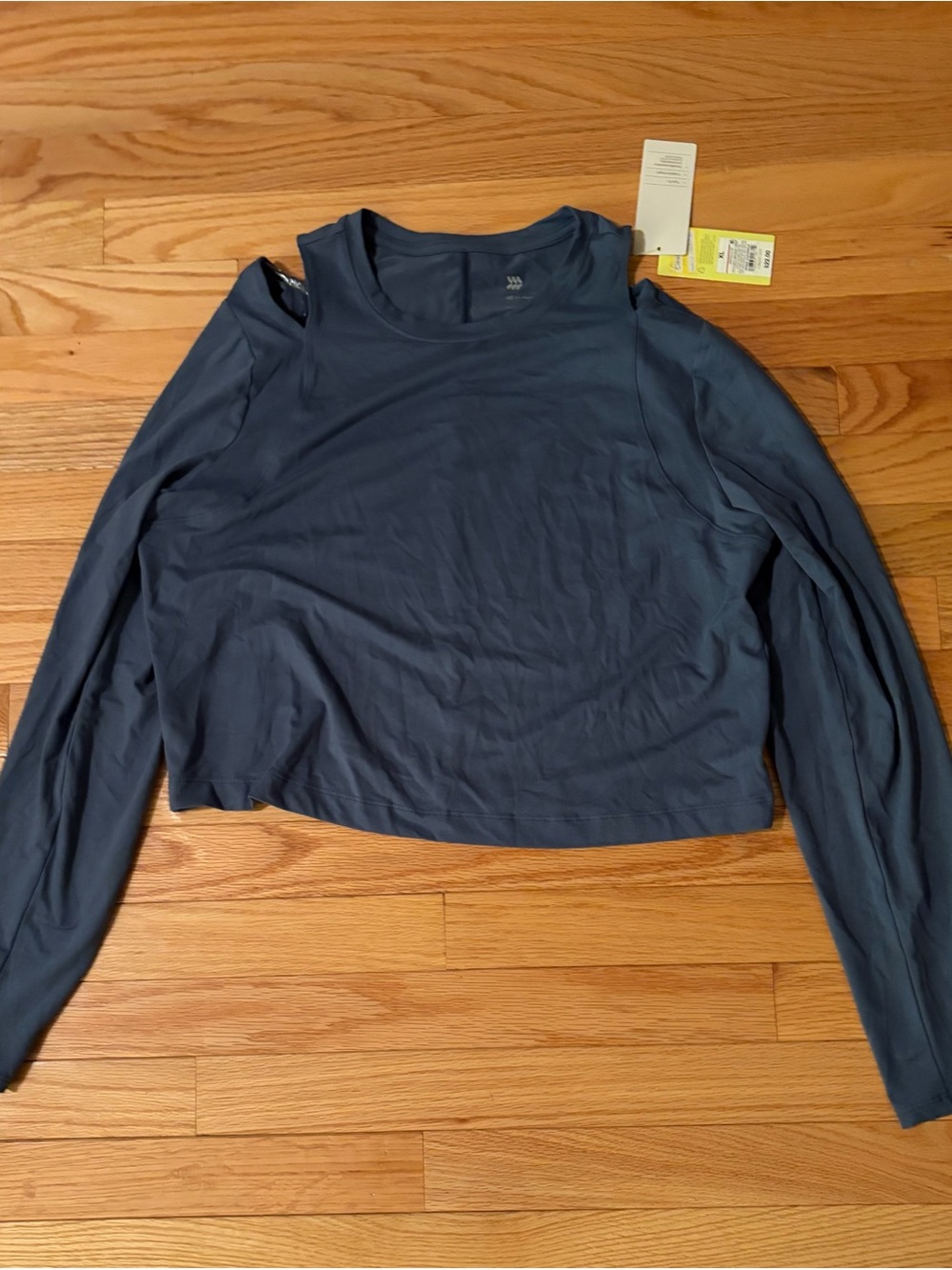 all in motion Slate Blue Long Sleeve Crop Top